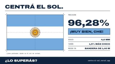 ¿Cuánto conocés la bandera argentina? El nuevo juego viral que propone ubicar el Sol de Mayo
