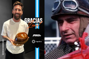 La Fundación Fangio homenajeó a Lionel Messi con un casco réplica del “Chueco”