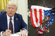 Trump firmó una orden para castigar la quema de banderas de EEUU