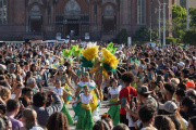 Fiesta patria de Brasil: miles de personas celebraron en Plaza Moreno