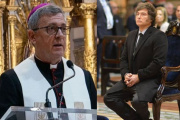 Con Milei en primera fila, García Cuerva habló de corrupción, defendió a los más débiles y citó a Messi