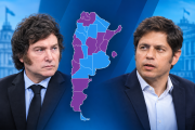 Milei vs. Kicillof: intención de voto provincia por provincia; leve ventaja de LLA