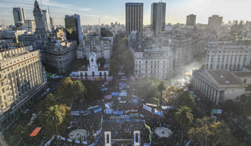 Cuarta Marcha Federal Universitaria: terminó el acto central en Plaza de Mayo