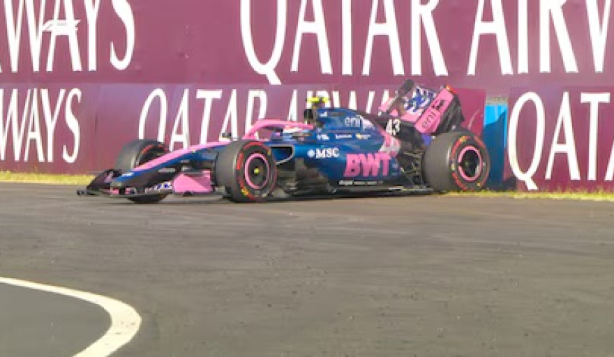 Franco Colapinto sufrió un accidente en la FP2 y no pudo completar la práctica