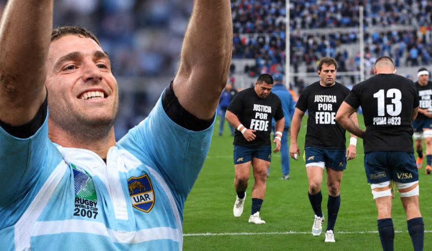 Los Pumas homenajearon al rugbier platense, Federico Aramburú, antes del juicio en Francia